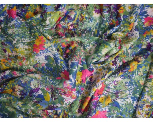 Printed Spun Polyester - Summer Flowers